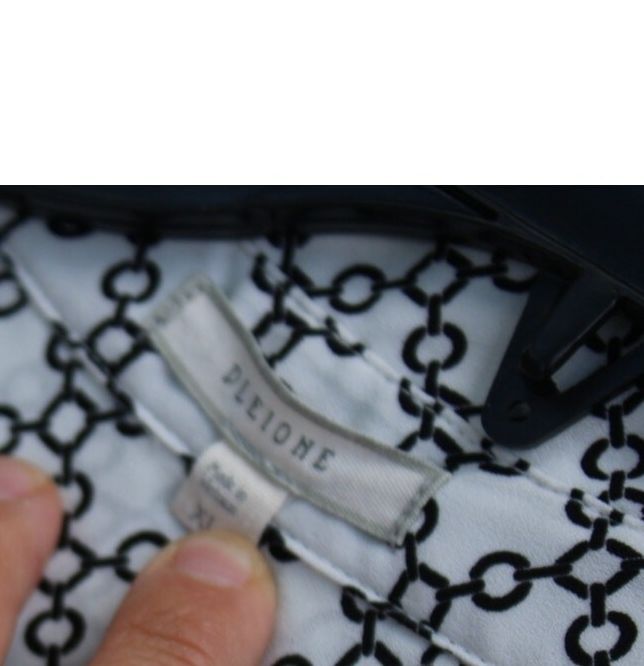 Pleione Women's Nordstrom Geometric Chain Link Print Roll Tab Long Sleeve Tunic
